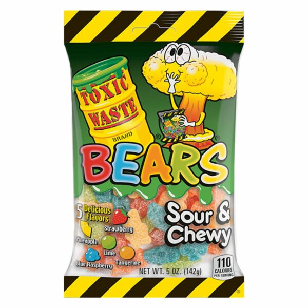 Toxic Waste Sour Gummy Bears 143G CANDY’S - XMANIA Ireland