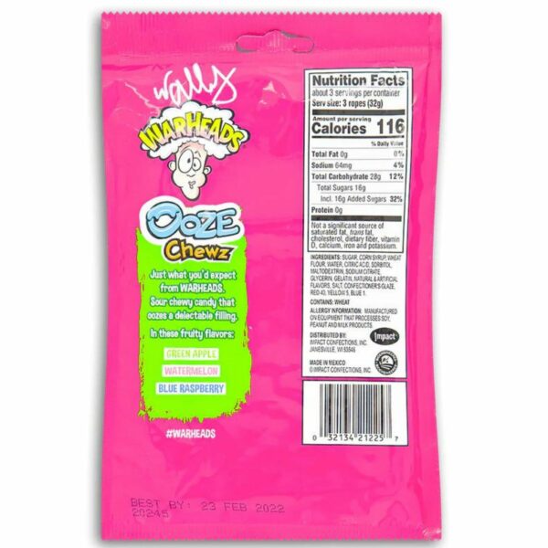 Warheads Ooze Chews Ropes 85G CANDY’S - XMANIA Ireland 3